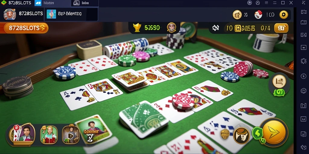 Screenshot menunjukkan gameplay seru dari 8728SLOTS di kategori Gaple.