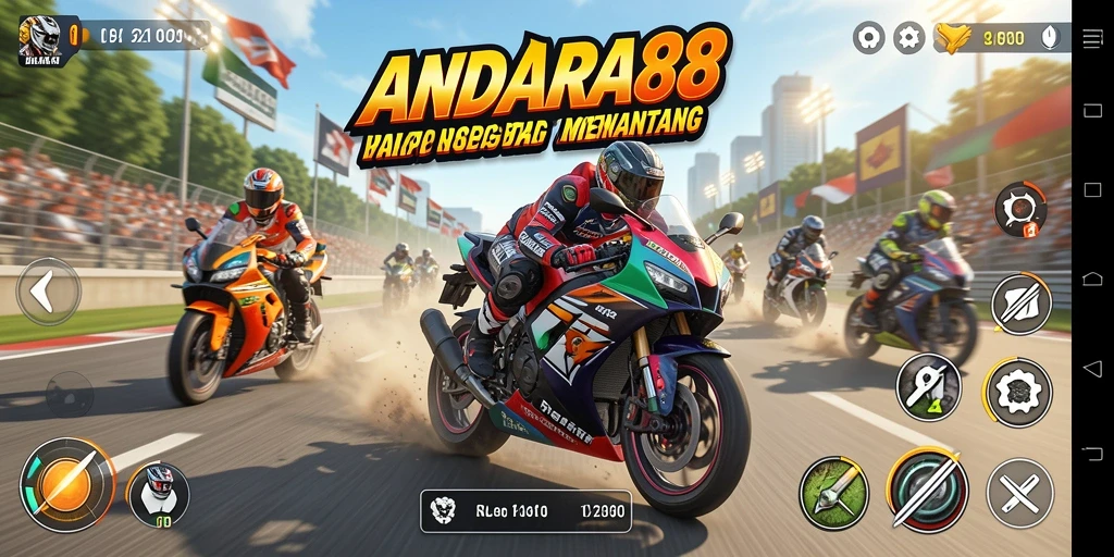 Gameplay ANDARA88 yang menegangkan dengan beragam trek motor.