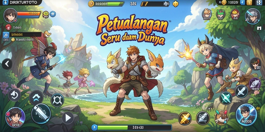 Tampilan gameplay seru dan karakter Anime menarik.