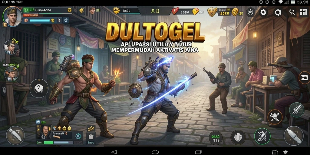 Tampilan antarmuka DULTOGEL yang sederhana dan intuitif.
