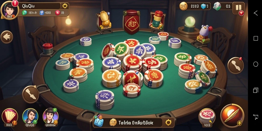 Tampilan gameplay seru dalam H03 game QiuQiu.