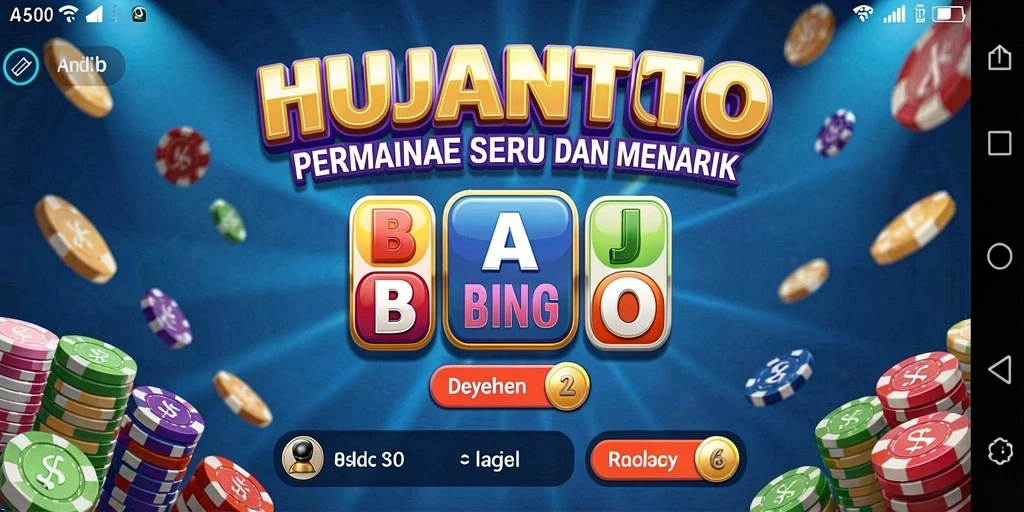 Tampilan gameplay HUJANTOTO yang seru dan interaktif.