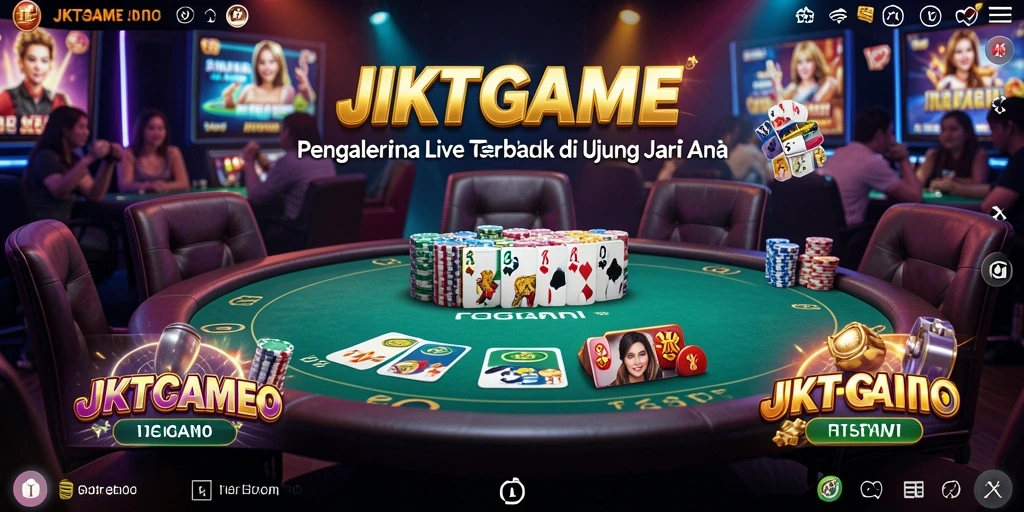 Tampilan gameplay JKTGAME yang mendebarkan dengan dealer live.