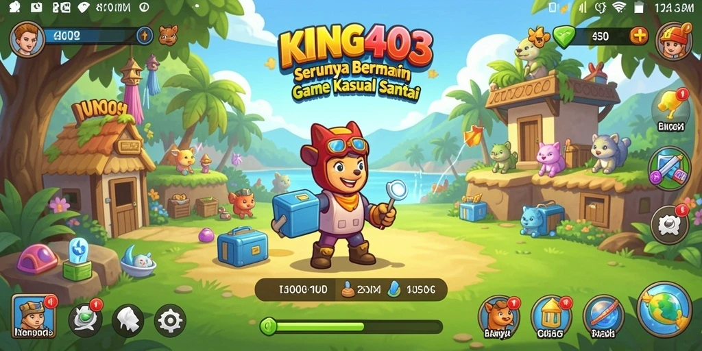 Tangkapan layar KING403 menampilkan aksi seru dalam gameplay kasual.