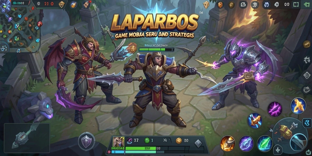 Screenshot gameplay LAPARBOS dengan aksi seru di arena MOBA.
