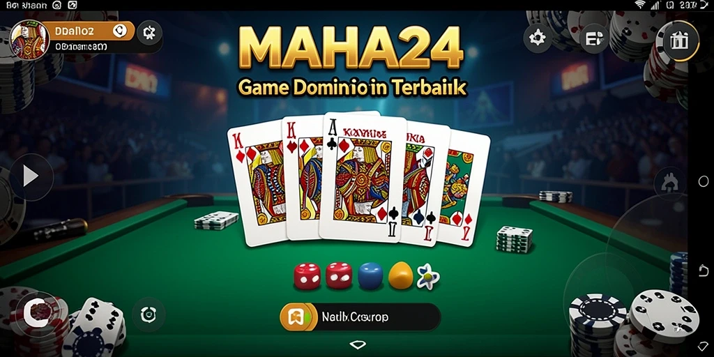 Tampilan gameplay seru dalam MAHA24 yang menampilkan aksi domino.