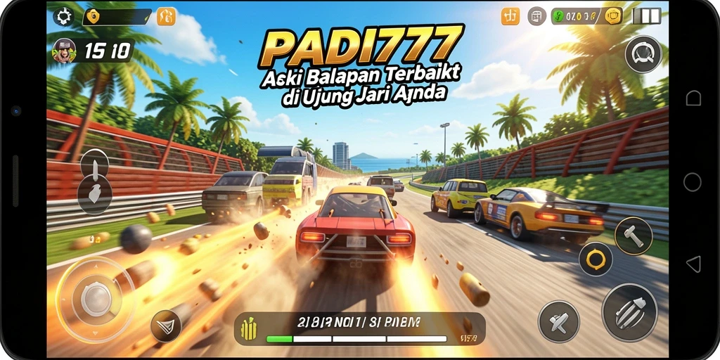 Tampilan menarik gameplay balapan PADI777 dengan efek grafis yang luar biasa.