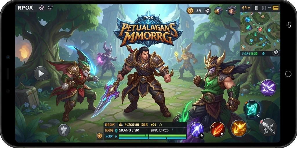 Screenshot gameplay RPOK dengan aksi seru dalam petualangan MMORPG.