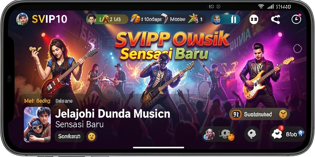 Tampilan gameplay SVIP10 dengan fitur musik interaktif yang menarik.