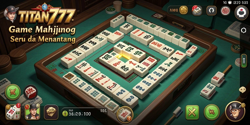 Tampilan gameplay Mahjong yang menarik di TITAN777.