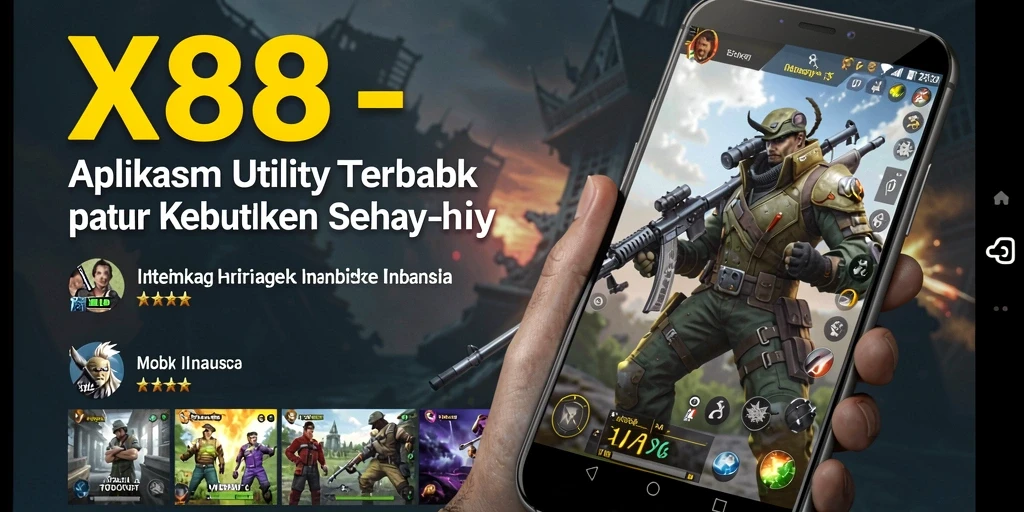 Tampilan utama X88 dengan fitur-fitur Utility yang menarik.